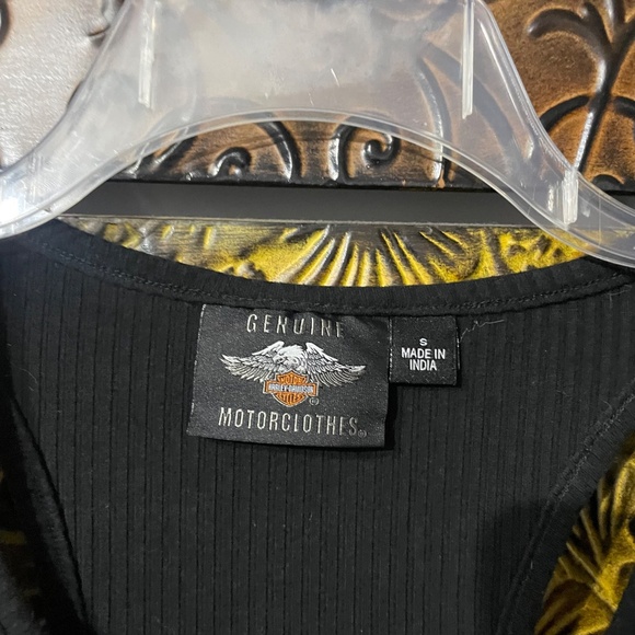 Harley-Davidson Women’s Ribbed Tank Top — Circular Graphic (Size Small) - Picture 3 of 7